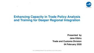 Enhancing Capacity in Trade Policy Analysis for Regional Integration