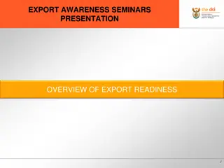 Overview of Export Readiness Assessment