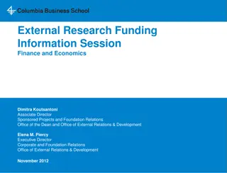 Columbia Business School Research Funding Overview