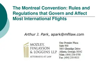 The Montreal Convention: International Travel Regulations