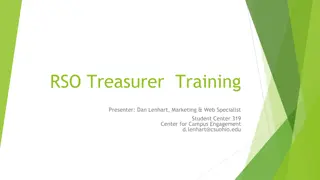 RSO Treasurer Training: Financial Guidelines and Tools