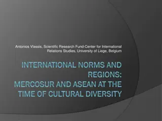 International Norms and Regions: Mercosur and ASEAN in Cultural Diversity