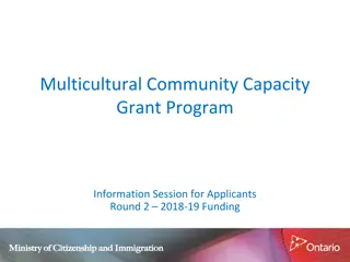 Multicultural Community Capacity Grant Program