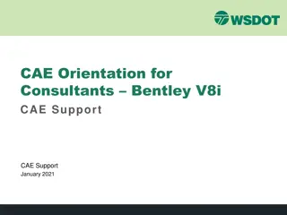 Overview of WSDOT Computer Aided Engineering Environment