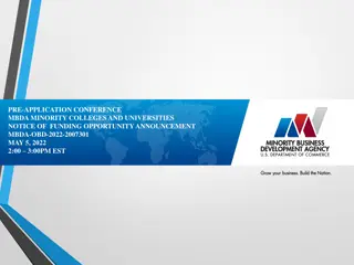 MBDA Minority Colleges and Universities Entrepreneurship Program