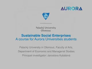 Course on Sustainable Social Enterprises for Aurora Universities Students at Palacký University in Olomouc