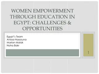 Challenges & Opportunities for Female Education in Egypt