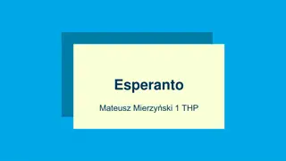 Overview of Esperanto Language and Culture