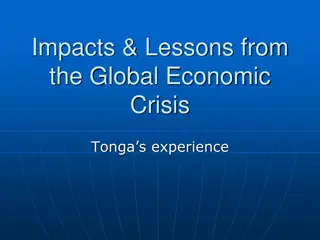 Impacts & Lessons from the Global Economic Crisis: Tonga's Experience