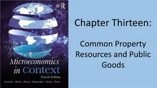 Common Property Resources and Public Goods Classification