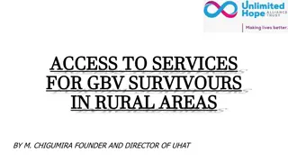 Access to Services for GBV Survivors in Rural Areas