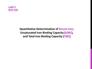 Quantitative Determination of Serum Iron and Iron-Binding Capacity