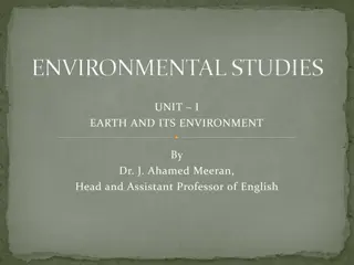 Earth and Its Environment: Resources and Energy Types