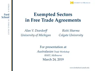 Exempted Sectors in Free Trade Agreements: Correlation Analysis and Motivations