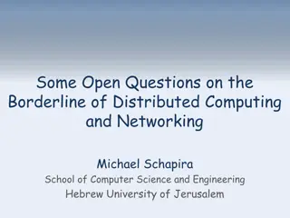 Open Questions on Distributed Computing and Networking