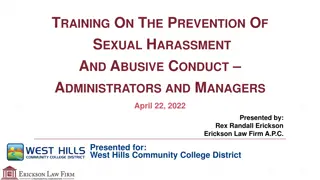 Prevent Sexual Harassment & Abusive Conduct Training
