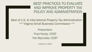 Best Practices to Evaluate and Improve Property Tax Policy and Administration