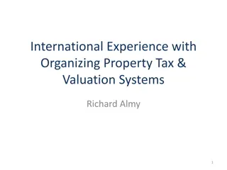 International Experience with Organizing Property Tax & Valuation Systems