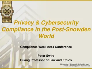 Privacy & Cybersecurity Compliance in the Post-Snowden World - Compliance Week 2014