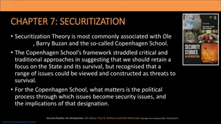 Securitization Theory: Key Contributors and Copenhagen School