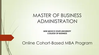 MASTER OF BUSINESS  ADMINISTRATION
