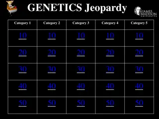 GENETICS Jeopardy