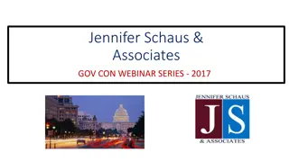 Jennifer Schaus & Associates Gov Con Webinar Series
