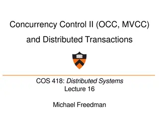 Distributed Concurrency Control and Optimistic Approach
