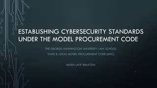 Establishing Cybersecurity Standards under Model Procurement Code