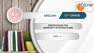 12th Grade English Preparations for University Entrance Exam Part 4 - Practice Questions