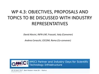 Objectives, Proposals & Topics for Industry Representatives