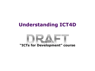 ICTs for Development Course Overview