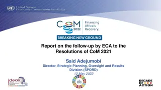 ECA Follow-Up Report on Resolutions of CoM 2021 by Said Adejumobi