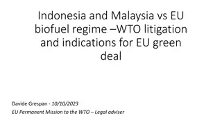 Indonesia and Malaysia vs EU Biofuel Regime WTO Litigation