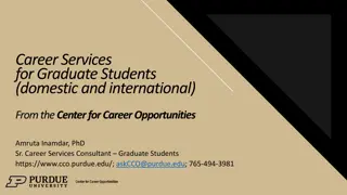 Career Services for Graduate Students: Offering Quick Chats, One-on-One Appointments, Mock Interviews, and More