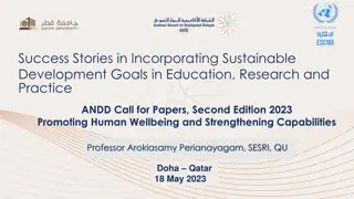 Success Stories in Sustainable Development Goals and Human Wellbeing