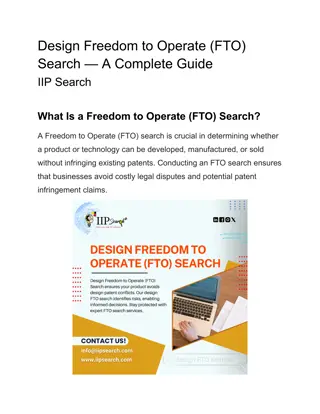 Design Freedom to Operate (FTO) Search | The Patent Experts
