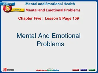 Mental and Emotional Disorders