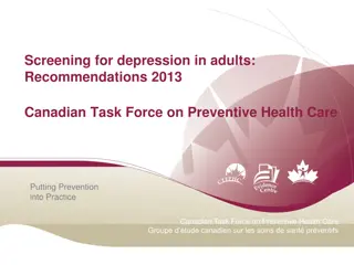 Recommendations for Depression Screening in Adults