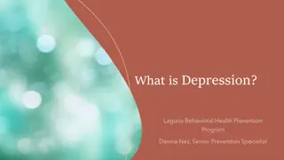 Depression: Recognizing, Treating, and Preventing