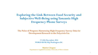 Link Between Food Security and Subjective Well-Being in Tanzania