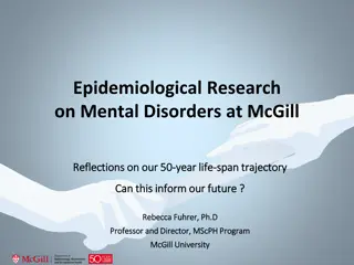 Epidemiological Research on Mental Disorders at McGill: Insights and Reflections