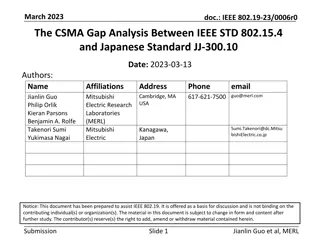 CSMA Gap Analysis Between IEEE STD 802.15.4 and Japanese Standard JJ-300.10