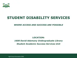 Student Disability Services for Academic Access and Success