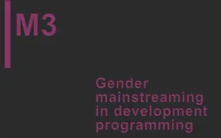 Gender Mainstreaming in Development Programming