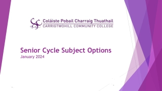 Senior Cycle Subject Options