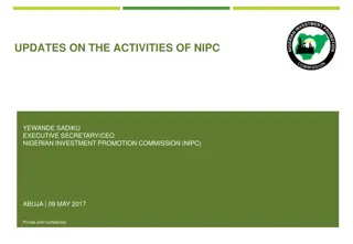 Overview of NIPC Activities and Nigeria's Business Environment