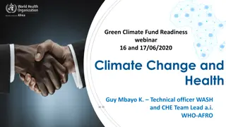 Green Climate Fund Readiness Webinar: Climate Change and Health Priorities