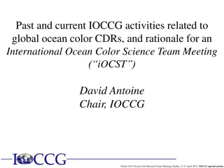 Past and Current IOCCG Activities Related to Global Ocean Color