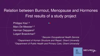 Study on Burnout, Menopause, and Hormones: Initial Results